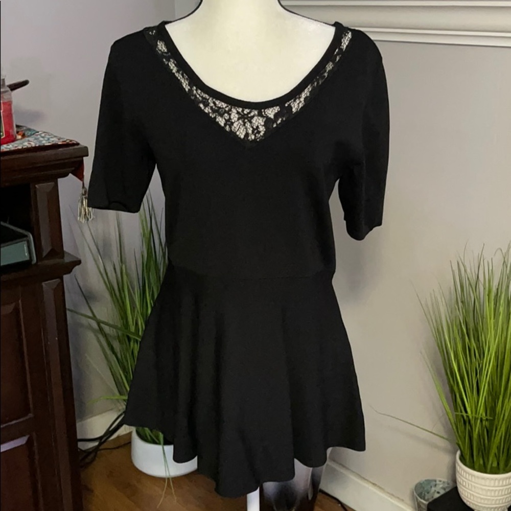 Lane Bryant black sleeveless dress shirt 14/16